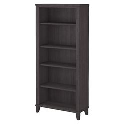 Bush Furniture Somerset 5 Shelf Bookcase in Storm Gray - Bush Furniture WC81565