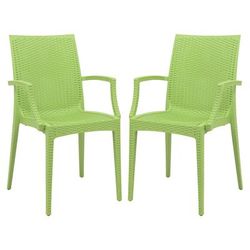 Weave Mace Indoor/Outdoor Chair (With Arms) (Set of 2) - LeisureMod MCA19G2
