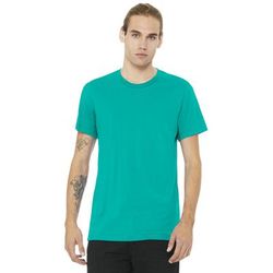 Bella + Canvas 3001C Jersey T-Shirt in Teal size 3XL | Ringspun Cotton 3001, B3001, BC3001