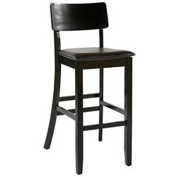 Torino Collection Contemporary Bar Stool, 30"H by Linon Home Décor in Black