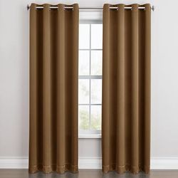 Wide Width BH Studio Room-Darkening Grommet Panel by BH Studio in Caramel (Size 54" W 95" L) Window Curtain
