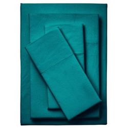 BH Studio 4-Pc. Microfleece Sheet Set by BH Studio in Peacock (Size KING)