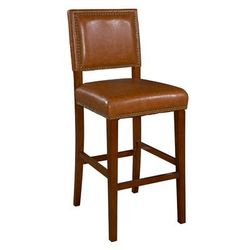 Brook Bar Stool 30"H by Linon Home Décor in Brown Caramel