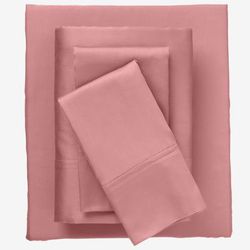 Bed Tite™ 300 Thread Count Sheet Set by BrylaneHome in Mauve (Size TWIN)