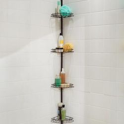 4-Tier Corner Shower Shelf by BrylaneHome in Bronze