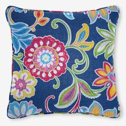 BH Outdoor Performance 16" Sq. Toss Pillow by BrylaneHome in Granada Outdoor Patio Accent Pillow Cushion