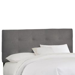 Roscoe Tufted Headboard by Skyline Furniture in Twill Grey (Size CALKNG)