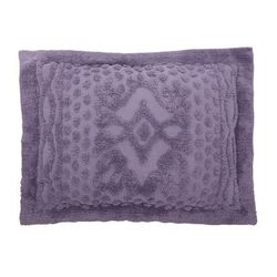 100% Cotton Georgia Chenille Shams by BrylaneHome in Lavender Gray (Size KING) Pillow