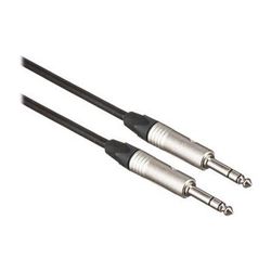 Canare Star Quad 1/4" TRS Male to 1/4" TRS Male Cable (Black, 50') CATRSM050