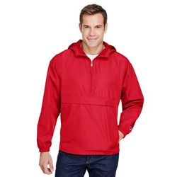 Champion CO200 Adult Packable Anorak 1/4 Zip Jacket in Scarlet size XL | Polyester