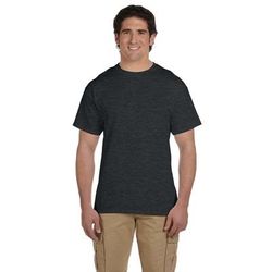 Fruit of the Loom 3931 Adult HD Cotton T-Shirt in Black Heather size Medium 3930R, 3930