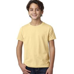 Next Level 3312 Youth CVC Crew T-Shirt in Banana Cream size Medium | Ringspun Cotton NL3312