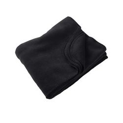 Harriton M999 Fleece Blanket in Black | Polyester