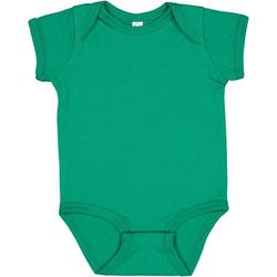 Rabbit Skins 4424 Infant Fine Jersey Bodysuit in Kelly size 24MOS | Ringspun Cotton LA4424, RS4424