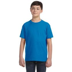 LAT 6101 Youth Fine Jersey T-Shirt in Cobalt size XS | Ringspun Cotton LA6101