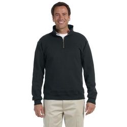 Jerzees 4528 SUPER SWEATS NuBlend - 1/4-Zip Sweatshirt with Cadet Collar in Black size 2XL 4528MR, 4528M