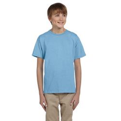 Fruit of the Loom 3931B Youth HD Cotton T-Shirt in Light Blue size XS 3930BR, 3930B