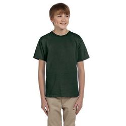 Fruit of the Loom 3931B Youth HD Cotton T-Shirt in Forest Green size XS 3930BR, 3930B