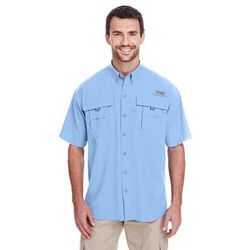 Columbia 7047 Men's Bahama II Short-Sleeve Shirt in Sail size 2XL | Cotton/Nylon Blend 101165