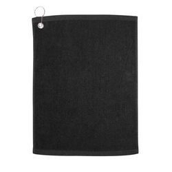 Carmel Towel Company C1518GH Large Rally with Grommet and Hook in Black | Cotton C1518