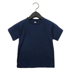 Bella + Canvas 3001T Toddler Jersey Short-Sleeve T-Shirt in Navy Blue size 2 | Cotton B3001T