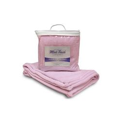 Alpine Fleece 8722 Mink Touch Luxury Baby Blanket in Pink | Polyester Blend LB8722