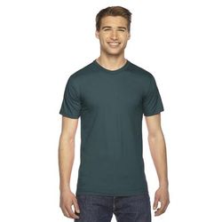 American Apparel 2001 Fine Jersey Short-Sleeve T-Shirt in Forest Green size 2XL | Cotton 2001W, AA2001W