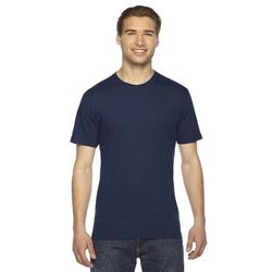 American Apparel 2001 Fine Jersey Short-Sleeve T-Shirt in Navy Blue size Medium | Cotton 2001W, AA2001W