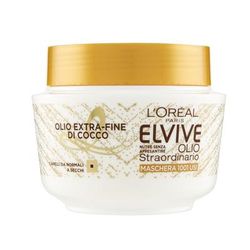 L'Oréal Paris - Elvive Olio Straordinario Cocco, Maschera Nutriente per Capelli da Normali a Secchi Maschere 300 ml unisex