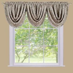 Wide Width Ombre Waterfall Valance by Achim Home Décor in Tan (Size 48" W 36" L)