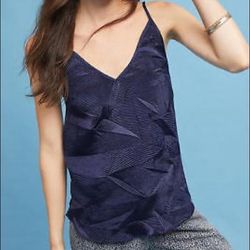 Anthropologie Tops | Anthropologie Foreat Textured Camisole Style Top | Color: Blue | Size: L