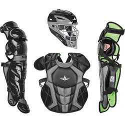 All Star S7 AXIS Professional Series NOCSAE Certified Baseball Catcher's Kit - Ages 12-16 Black