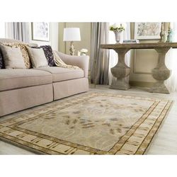 Murray 18" Square Cottage Cotton Cream/Gray/Beige Throw Pillow - Boutique Rugs