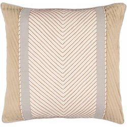 Perrin 20" Square Cotton Beige/Tan/Gray/Plum/Light Beige/Peach Throw Pillow - Boutique Rugs