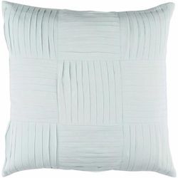 Jabez 22" Square Modern Cotton Seafoam/Sage Throw Pillow - Boutique Rugs