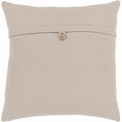 Louisville 20" Square Cottage Cotton Tan Throw Pillow - Boutique Rugs