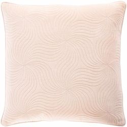 Bromley 22" Square Cottage Cotton Dusty Pink Throw Pillow - Boutique Rugs