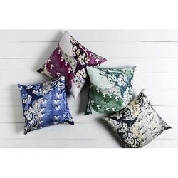 Brinkin 22" Square Traditional Silk Lavender/Lilac/Beige/Dark Purple/Fuchsia/Light Sage/Mauve Throw Pillow - Boutique Rugs