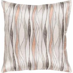 Westmeadows 13"L x 19"W Modern Silk Blush/Charcoal/Black/Medium Gray/Dusty Pink/Gray/Light Beige Lumbar Pillow - Boutique Rugs