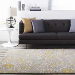 Bowman 20" Square Modern Tan/Metallic Gold Throw Pillow - Boutique Rugs