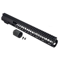 TRYBE Defense AR-15 M-LOK 15in Lightweight Handguard w/ Full Rail Black 15 Inch HDG15FR-BL