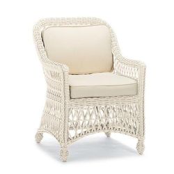 Hampton Dining Replacement Cushions - Dining Arm Chair, Standard, Resort Stripe Indigo - Frontgate