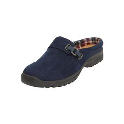 Wide Width Women's The Joy Slip On Mule by Comfortview in Navy (Size 8 1/2 W)