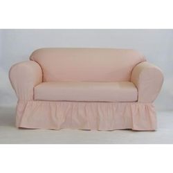 Ruffled 2-Pc. Slipcover by Classic Slipcovers in Pink (Size LOVESEAT)