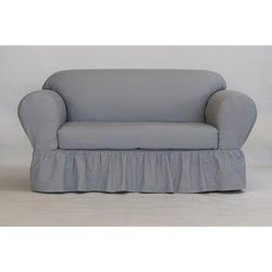 Ruffled 2-Pc. Slipcover by Classic Slipcovers in Gray (Size SOFA)