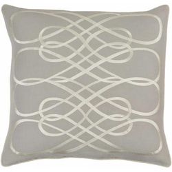 Alhambra 20" Square Modern Light Gray/Light Beige/Peach Throw Pillow - Boutique Rugs