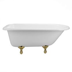 Randolph Morris Heritage 60 Inch Cast Iron Classic Clawfoot Tub - Wall Faucet Drillings LG60RT3WRBS