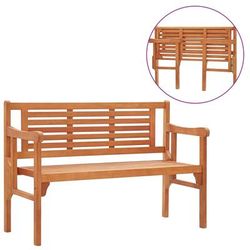 vidaXL Panchina da Giardino Pieghevole 120 cm Legno Massello Eucalipto