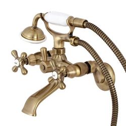 Kingston Brass British Telephone Tub Faucet with Hand Shower KS265AB