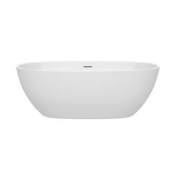 Wyndham Collection Juno 67 Inch Acrylic Double Ended Freestanding Bathtub - No Faucet Drillings WCBTK156167